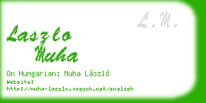 laszlo muha business card