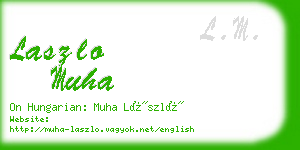 laszlo muha business card